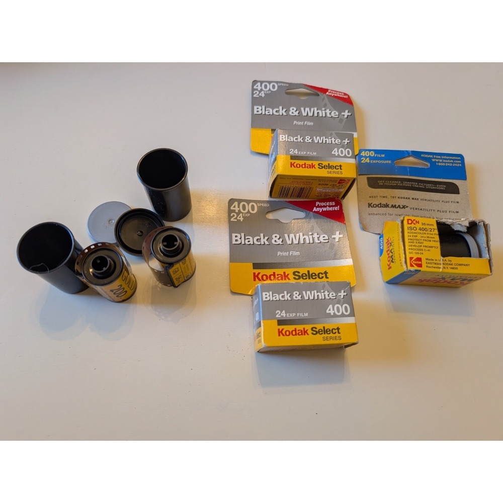 Lot Of 5 - Kodak Film Gold Black & White + Max Expired 35 mm